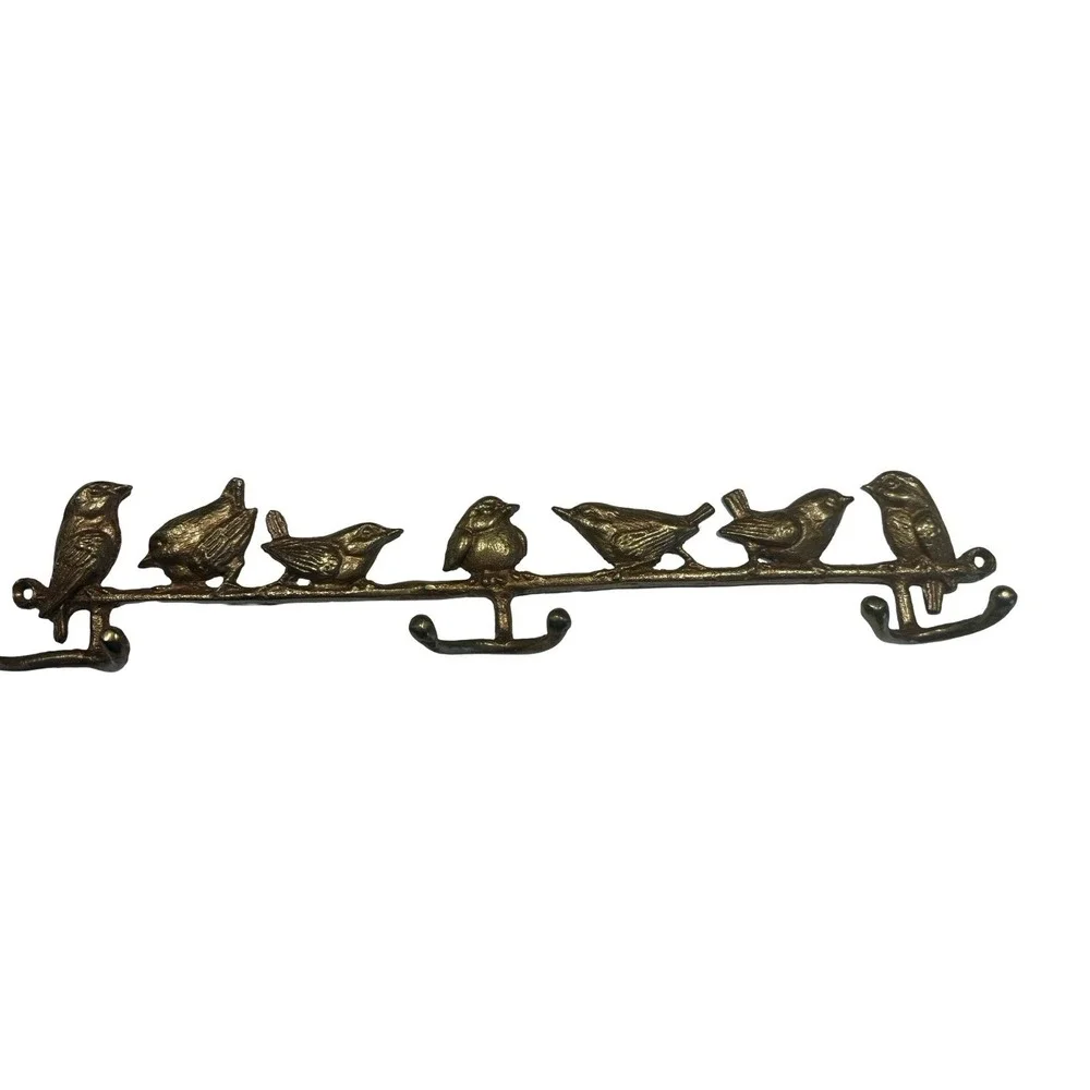 Andrea By Sadek Solid Brass Bird Key Holder Wall Hook Cottage